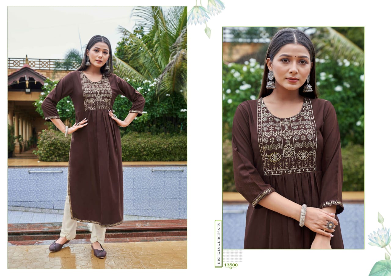 Kalaroop Carbon Fancy Ethnic Wear Wholesale Designer Kurtis Catalog                                                                                                                                                                                                                                                                                                                                                                                                              